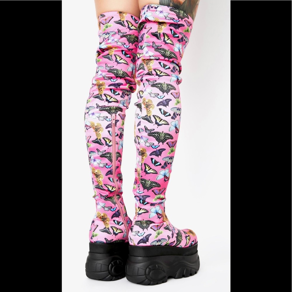 Dolls Kill Club Exx Lovebug Thigh High Boots - Picture 5 of 7